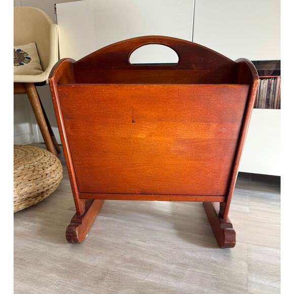 A.S. Payne of Bennington, Vermont Maple Wood Cradle style Magazine Rack - 1940s,All Products : American Fashion Style Bags On Sale